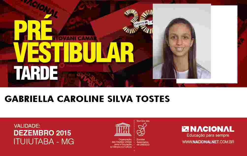  Gabriella Caroline Silva Tostes 